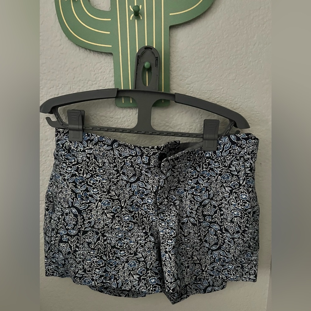 Floral Navy and White Women's Shorts